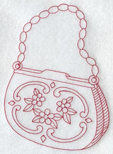 Victorian Daisy Handbag (Redwork)