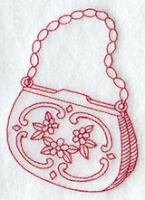 Victorian Daisy Handbag (Redwork)