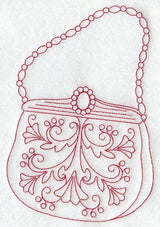 Victorian Tapestry Handbag (Redwork)