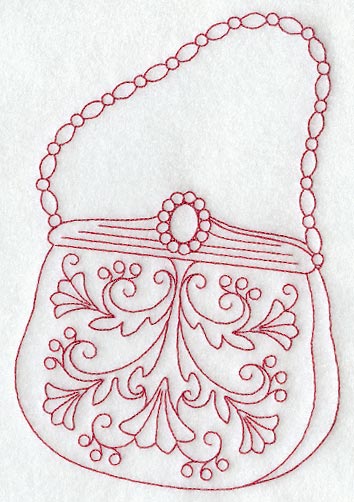 Victorian Tapestry Handbag (Redwork)