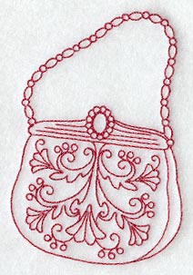 Victorian Tapestry Handbag (Redwork)