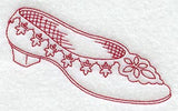 Victorian Slipper Shoe (Redwork)