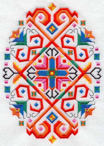 Bulgarian Folk Art Oval