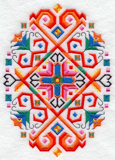 Bulgarian Folk Art Oval