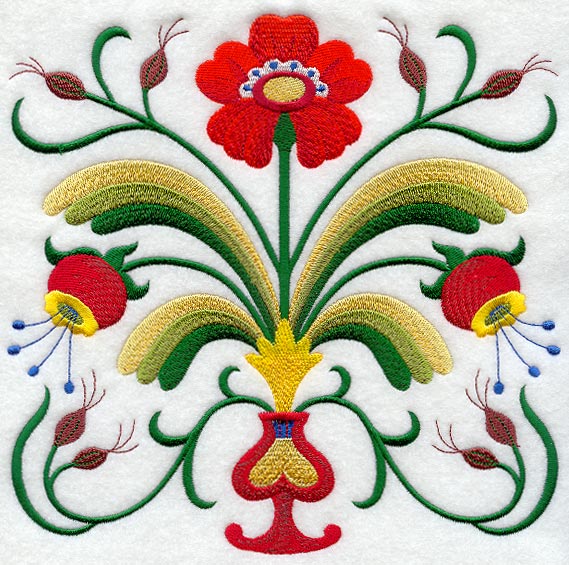 Swedish Folk Art Square