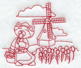 Kitty in the Netherlands (Redwork)