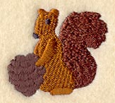 Squirrel with Pine Cone
