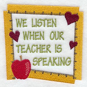 We Listen When Our Teacher Is Speaking
