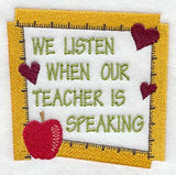We Listen When Our Teacher Is Speaking