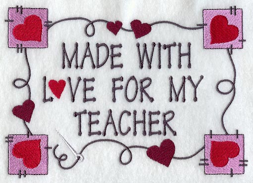 Made With Love For My Teacher - label