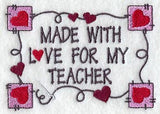Made With Love For My Teacher - label