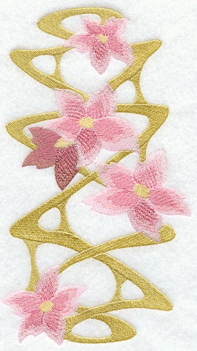 Art Nouveau Floral Rectangle