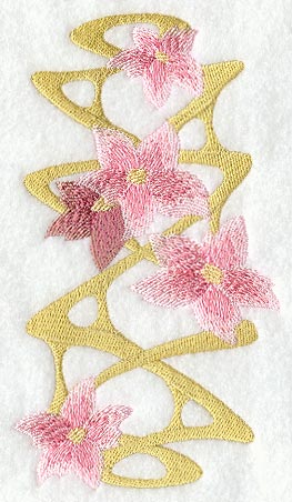 Art Nouveau Floral Rectangle