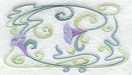 Art Nouveau Morning Glory Rectangle