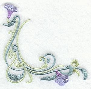 Art Nouveau Morning Glory Corner
