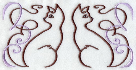 Art Nouveau Cat Rectangle