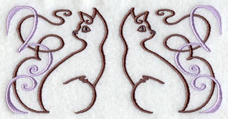 Art Nouveau Cat Rectangle