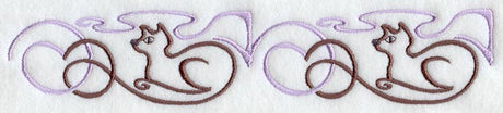 Art Nouveau Cat Border