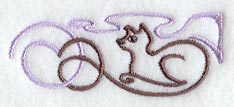 Art Nouveau Cat Border