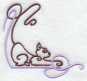 Art Nouveau Cat Corner