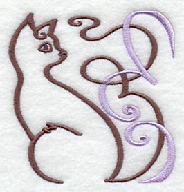 Art Nouveau Cat Accent