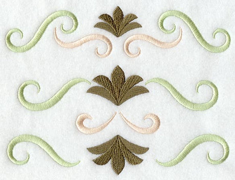 Art Nouveau Fans and Scrolls