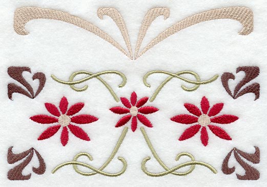 Art Nouveau Flowers and Swirls