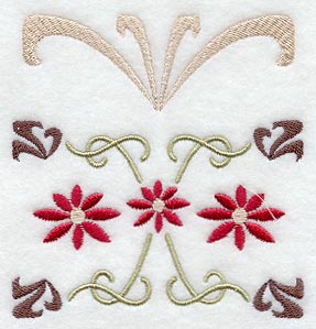 Art Nouveau Flowers and Swirls