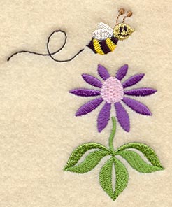 Happy Bee and Flower