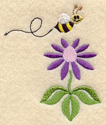 Happy Bee and Flower