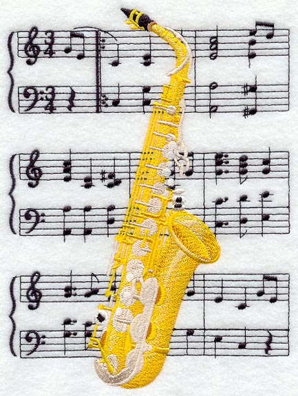 Saxophone and Sheet Music