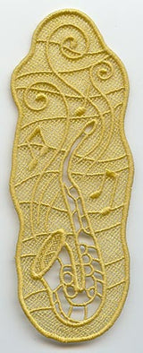 Saxophone Bookmark (Lace)