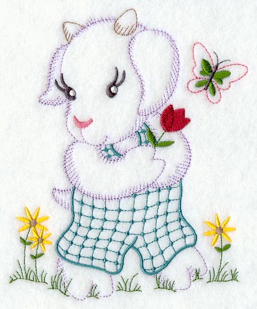 Goat and Flowers (Vintage)