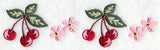 Sweet Cherries with Blossoms Border