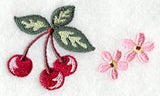 Sweet Cherries with Blossoms Border