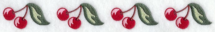 Sweet Cherries with Blossoms Border