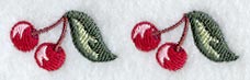 Sweet Cherries with Blossoms Border