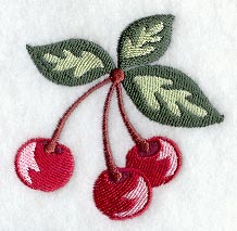 Sweet Cherries with Blossoms