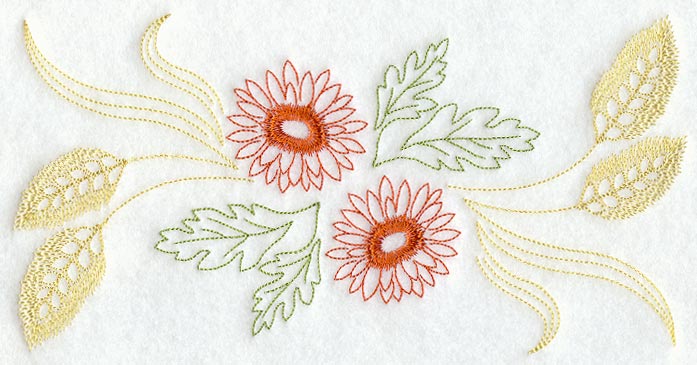 Autumn Chrysanthemum Rectangle (Vintage)