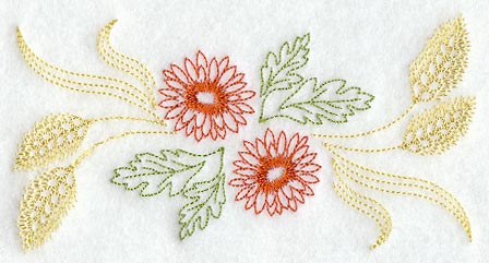 Autumn Chrysanthemum Rectangle (Vintage)