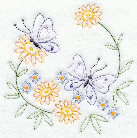 Butterflies and Flowers (Vintage)