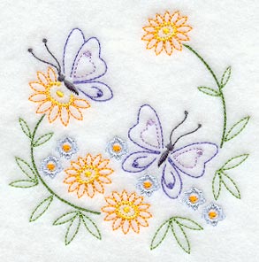 Butterflies and Flowers (Vintage)