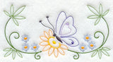 Butterfly and Flower Rectangle (Vintage)