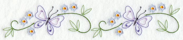 Butterfly and Flower Border (Vintage)