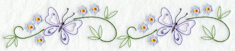 Butterfly and Flower Border (Vintage)