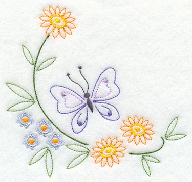 Butterfly and Flower Corner (Vintage)