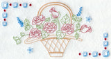 Rose Basket Rectangle (Vintage)
