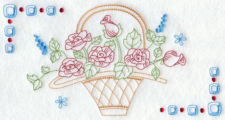 Rose Basket Rectangle (Vintage)