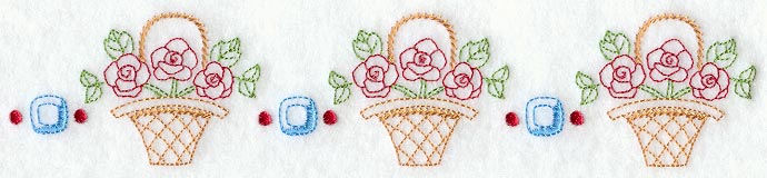 Rose Basket Border (Vintage)