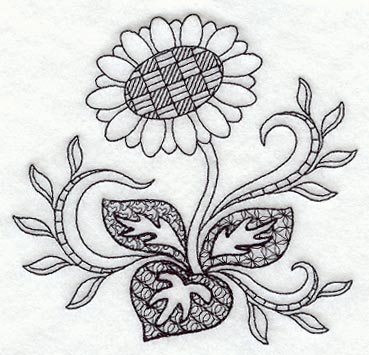Sunflower (Blackwork)